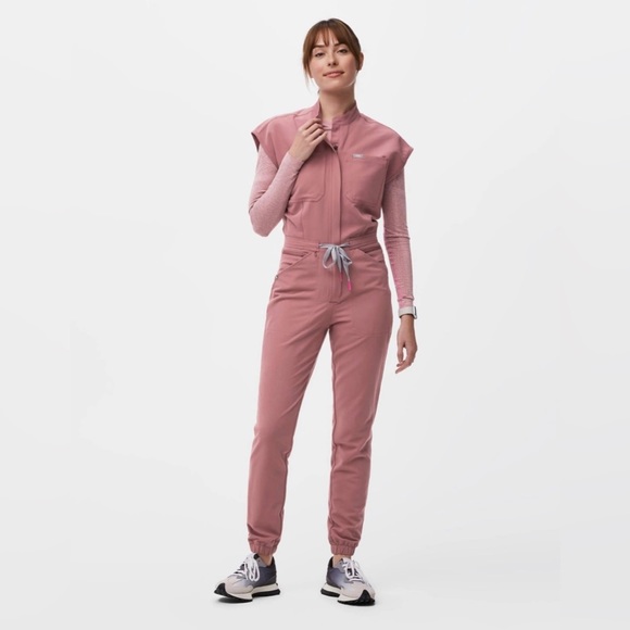 Figs Pants - NWT* FIGS Mauve Rafaela - Cargo ScrubJumpsuit